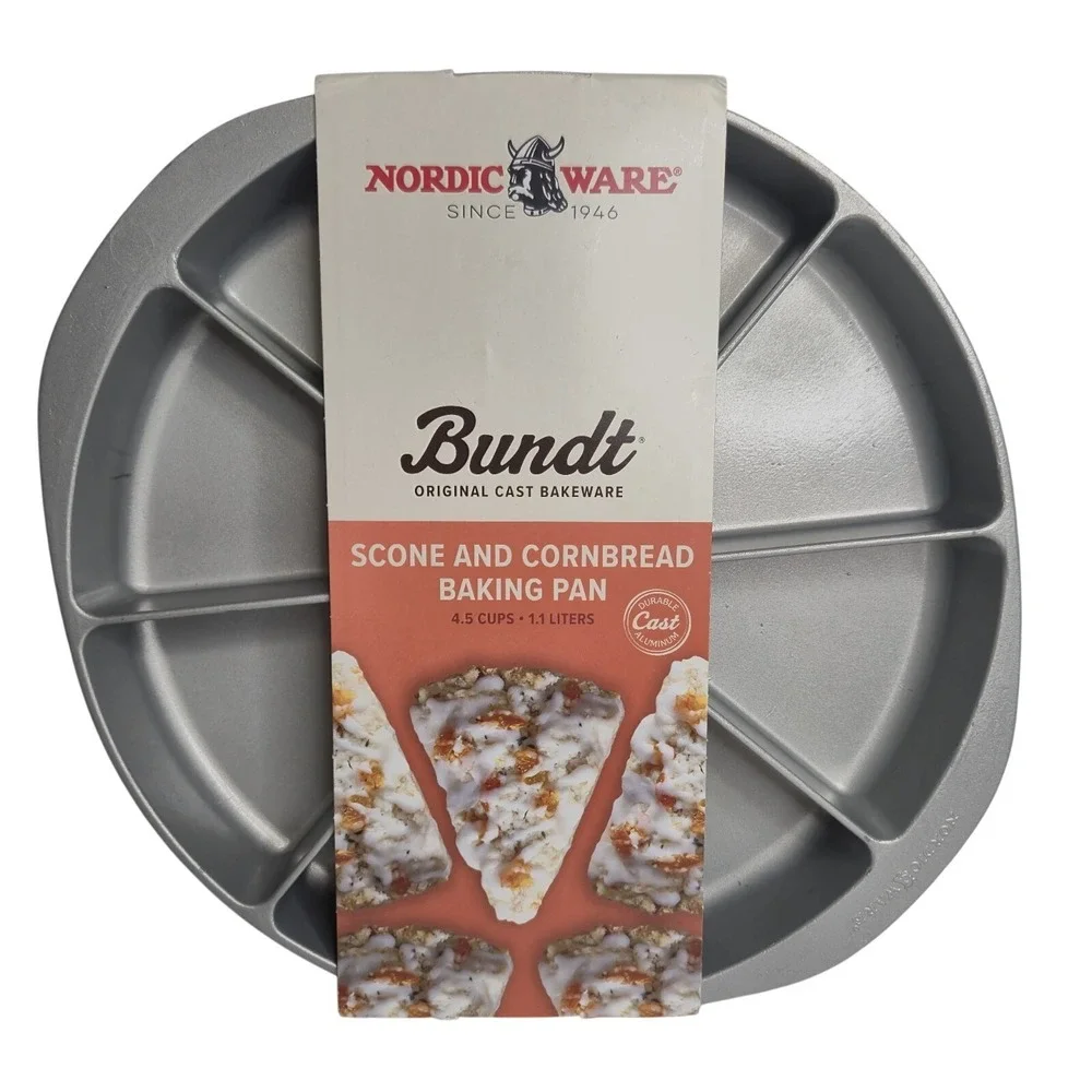 Nordic Ware Scottish Scone and Cornbread Pan Non Stick Cast Aluminum USA New